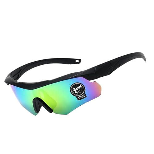 XAGMODSHN Sportliche Herren-Sonnenbrille mit ergonomischem Körper für komfortables Fahren, Laufen, Baseballzubehör, Lauf-Sonnenbrille, Schwarze Rahmenfarbe von XAGMODSHN
