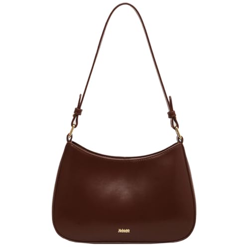 XAGMODSHN Trendige Handtasche Schultertaschen PU Leder Achselbörse Damen Satchel Geldbörse Geeignet für verschiedene Anlässe Reise Handtasche für Frauen, coffee, One Size von XAGMODSHN