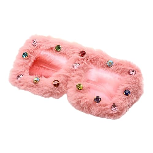 XAGMODSHN Übergroße Farbtöne Für Geburtstagsmädchen Vintage Shades Objektiv Hip Hop Leichter Pelziger Rahmen Kristallfarbener Linsen Trendy Hochzeitssungbrille Mit Kristall von XAGMODSHN