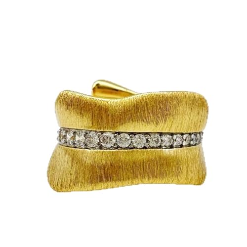 XAGMODSHN Vintage Regals Banana Blattringe Strukturierte Leichtmetallschmuck Für Frauen Stilvolle Mehrere Anlässe Tragen Frauen Moderinge von XAGMODSHN