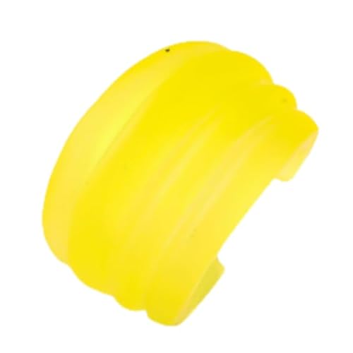 XAM Doppelschichtige Kreisringe aus Kunstharz – trendiges und einzigartiges Design mit offener Rückseite, perfekt für modebewusste Personen, Gelb von XAM