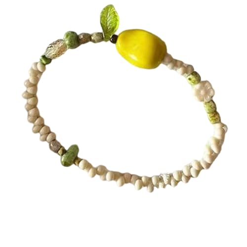 XANHOY Elastisches Birnenperlen Armbandharz Stapelschmuck Für Alltägliche Verschleiß Trendiger Schicht Aussehen Einzigartiger Birnenperlen Dehnbarer Schmuck von XANHOY