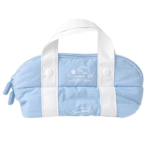 XANHOY Federmäppchen mit großem Fassungsvermögen, einfache Schreibwaren-Tasche, weiche Stiftebeutel, Schreibtisch-Organizer für Studenten, blau, 225*105 mm von XANHOY