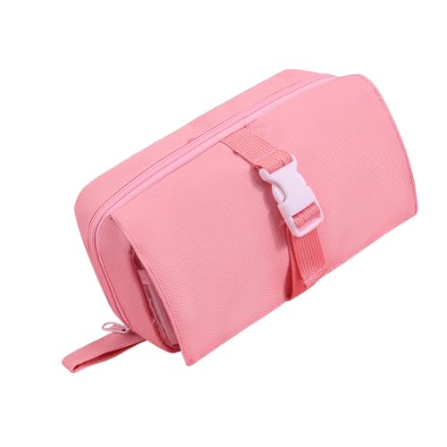 XANHOY Federmäppchen mit großem Fassungsvermögen, mit Reißverschlüssen, Stifthalter, erweiterbares Federmäppchen, große Schreibwaren-Stift-Aufbewahrungstaschen, rose, 210*120*60 mm von XANHOY