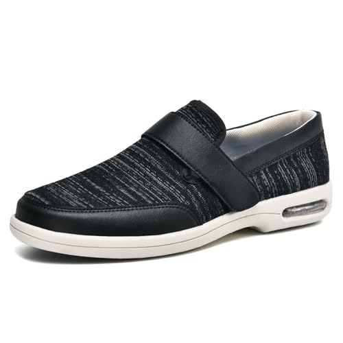 Diabetiker Schuhe Orthopädische Schuhe Luftpolster Mesh Diabetiker Turnschuhe Damen Sommer Sneaker Mit Luftkissen Weich Bequeme Slip on Walkingschuhe Sandalen,39 von XAOLPLH