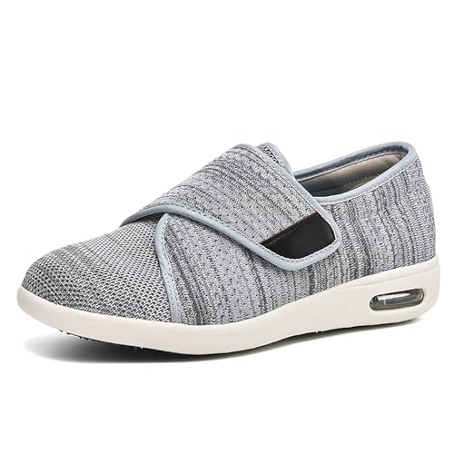 XAOLPLH Damen Diabetiker Schuhe Extra Weit Freizeit Verbandsschuhe Hallux Valgus Hausschuhe Verstellbare Orthopädische Geschwollene Arthritis Schuhe Gesundheitsschuh für Senioren,40 von XAOLPLH