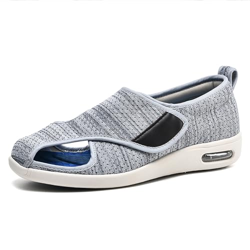 XAOLPLH Damen Diabetiker Schuhe Extra Weit Freizeit Verbandsschuhe Hallux Valgus Hausschuhe Verstellbare Orthopädische Geschwollene Arthritis Schuhe Gesundheitsschuh für Senioren,47 von XAOLPLH