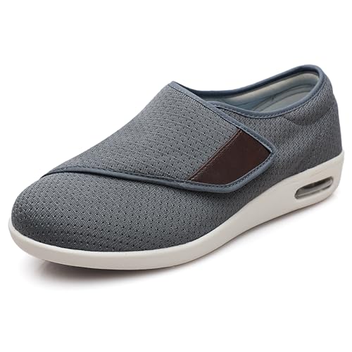 XAOLPLH Damen Diabetiker Schuhe Extra Weit Freizeit Verbandsschuhe Hallux Valgus Hausschuhe Verstellbare Orthopädische Geschwollene Arthritis Schuhe Gesundheitsschuh für Senioren von XAOLPLH