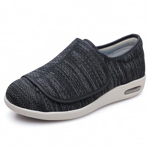 XAOLPLH Damen Diabetiker Schuhe Extra Weit Freizeit Verbandsschuhe Hallux Valgus Hausschuhe Verstellbare Orthopädische Geschwollene Arthritis Schuhe Gesundheitsschuh für Senioren von XAOLPLH