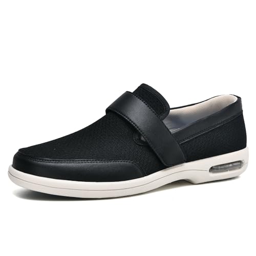XAOLPLH Diabetiker Schuhe Damen Senioren Schuhe Orthopädischer Schuh Herren Herren Extra Weite Einstellbar Walking Schuhe Verbandschuhe für Fußschwellung,43.5 von XAOLPLH