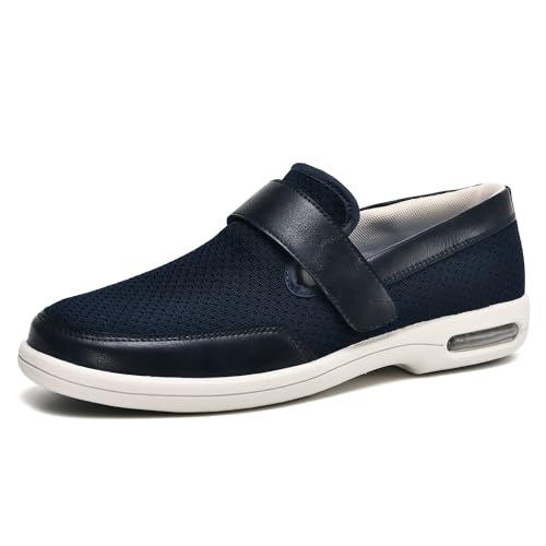 XAOLPLH Diabetiker Schuhe Weite Passform Schuhe mit Herren Damen Freizeitschuhe für Geschwollene Füße Gesundheitsschuhe Senioren Turnschuhe Rehaschuhe,48 von XAOLPLH
