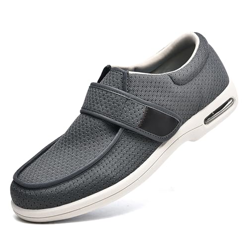 XAOLPLH Hallux Valgus Schuhe orthopädische Diabetiker Wanderschuhe Extrabreite Orthopädische Komfort Hausschuhe Verstellbar rutschfeste Slipper,44.5 von XAOLPLH