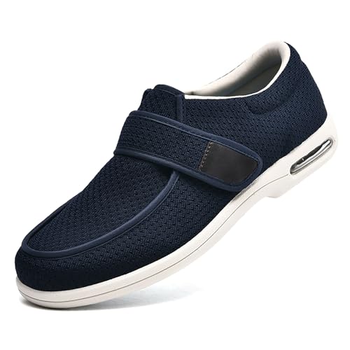 XAOLPLH Herren Diabetiker Hausschuhe Unisex Erwachsene Hausschuhe mit Breiter Breite Orthopädische Leichte Bequeme Freizeitschuhe Arthritis Ödem geschwollene Füße Schuhe Pantoffeln,45 von XAOLPLH