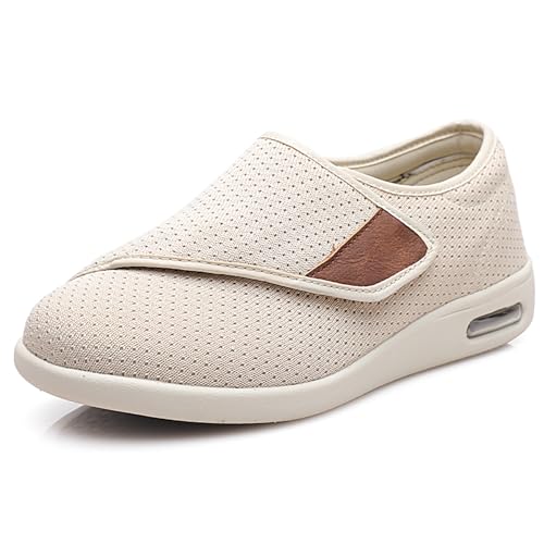 XAOLPLH Orthopädische Schuhe Atmungsaktiv mit Fußgewölbestütze Strick Freizeitschuhe Damen Mule Sneakers Damen Luftkissen Slip-On Orthopädische Diabetiker Wanderschuhe von XAOLPLH