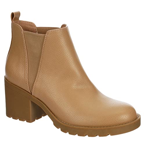 XAPPEAL Laura Damen Chelsea-Stiefel mit Blockabsatz und Stollensohle, Beige, 43 EU XAPPEAL Laura Damen Chelsea-Stiefel mit Blockabsatz und Stollensohle, Beige, 43 EU von XAPPEAL