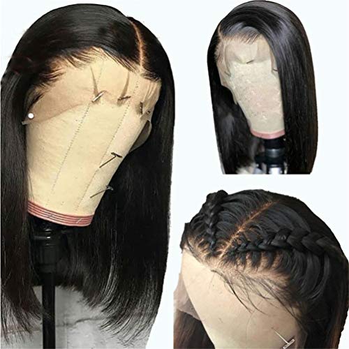 Synthetische Frontperücken, Schwarze Frauen, Bob-Perücke, Brasilien, Natürliche Gerade Perücke, Afrikanischer Stil, Schweizer Fronthaar-Perücke, 30,5 Cm (25,4 Cm) von XAoSCd