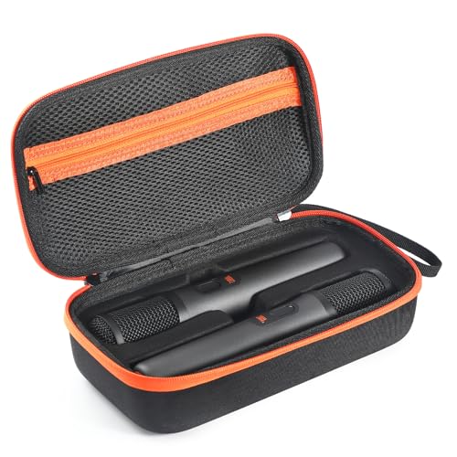 XBERSTAR Mikrofonhülle für JBL Partybox Encore Tragetasche Handheld Dual Mic Travel Case für JBL Partybox Encore Mikrofon Tragbare Organizer Aufbewahrungstasche, Akku-Version, Mikrofonhülle von XBERSTAR