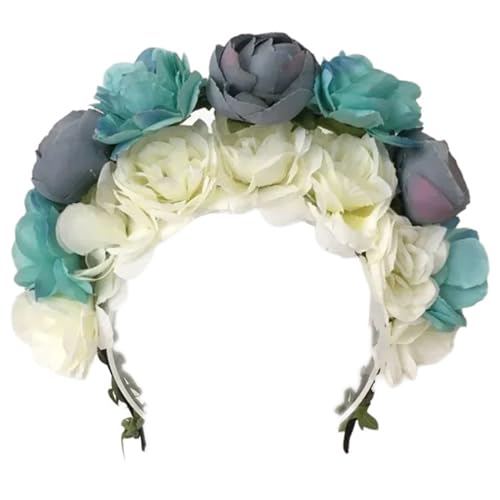 XBOKA Brautgirlanden Party Hochzeit Blume Stirnband Strand Kopfbedeckung Haarband Mädchen Haarschmuck Frauen Kopfreifen von XBOKA