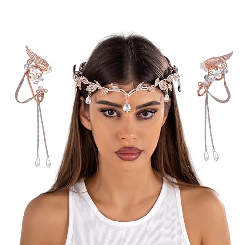 XBOKA Elegantes Strass-Haarband und Clip-Set mit tropfenförmigen Designs, Legierungstextur für Damen und Mädchen, in mehreren Farben von XBOKA