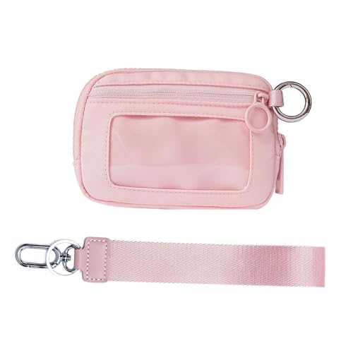 XBOKA Hüfttasche, kurze Geldbörse, wasserabweisend, Brusttasche mit Sichtfenster, Kartenhalter, Laufgürteltasche, Handyhalterung, Hüfttasche von XBOKA