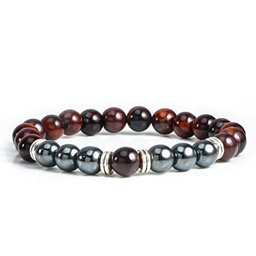 Charms Hämatit Armbänder Klassische Männer Natürliche Tigerauge Verwitterte Stein Perlen Armbänder Armbänder Armbänder Frauen Gebet Yoga Schmuck, stil 6 von XBOW