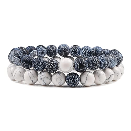 Klassische Paar Balance Armbänder Set Natürliche Tiger Auge Schwarz Lava Stein Perlen Armbänder Armbänder Armbänder Frauen Männer Yoga Energie Schmuck, stil von XBOW