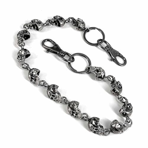 XBUIFH Punk Heavy Skull Strong Key Jeans Pant Chain Men Wallet Chain, silber, Einheitsgröße von XBUIFH