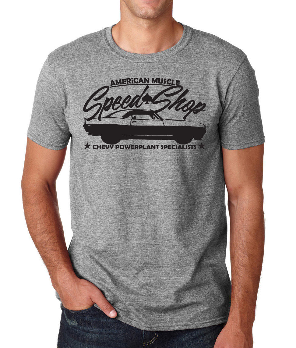 Chevy Camaro Speedshop T-Shirt Oldtimer Grafik T-Shirt Chevy Camaro Speedshop T-Shirt Oldtimer Grafik T-Shirt von XBrosApparel