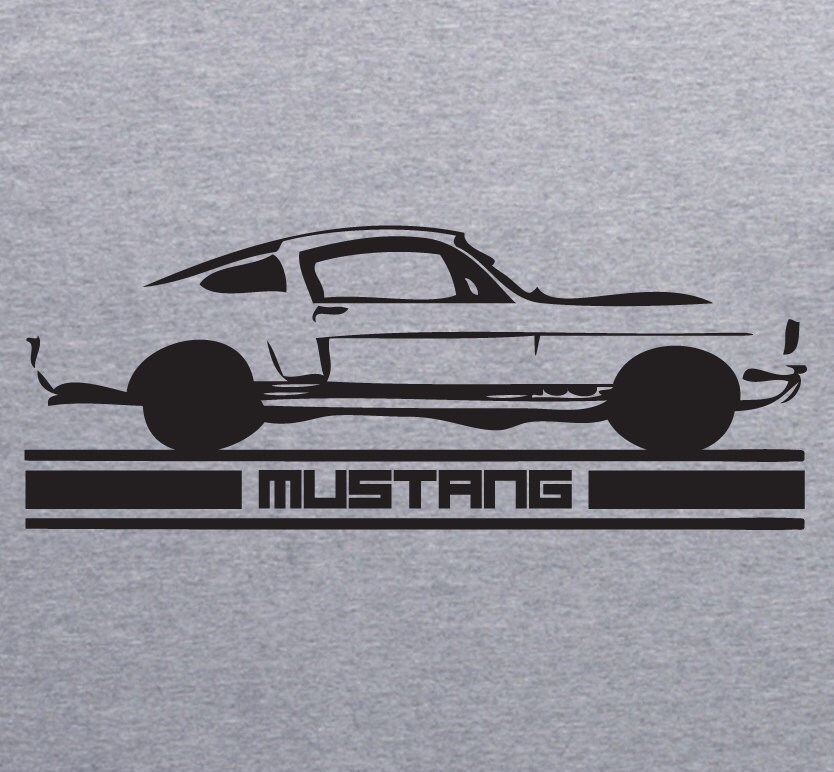 Classic Mustang T-Shirt Grau Classic Mustang T-Shirt Grau von XBrosApparel