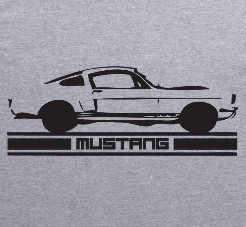 Classic Mustang T-Shirt Grau Classic Mustang T-Shirt Grau von XBrosApparel