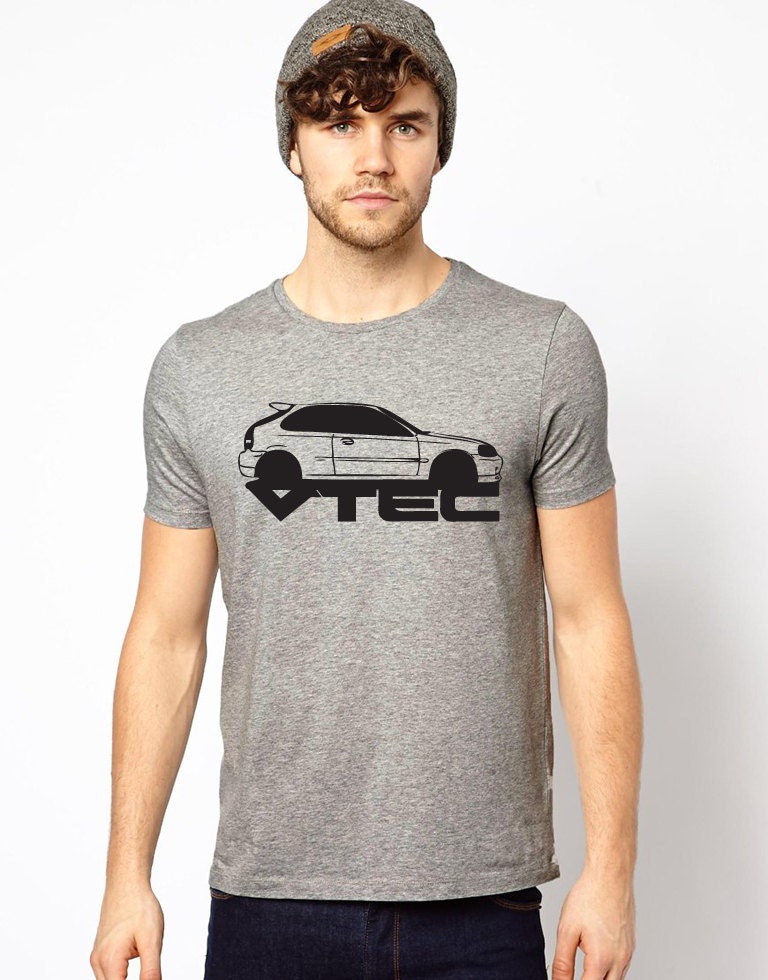 Honda Civic T-Shirt Type-R Grau Vtec Honda Civic T-Shirt Type-R Grau Vtec von XBrosApparel