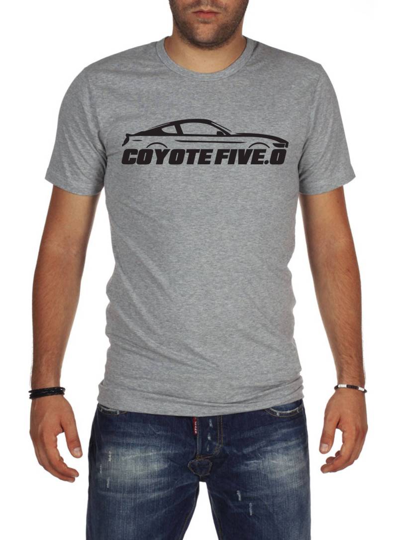 Mustang T-Shirt Coyote 5.0 Grau S550 Grün Mustang T-Shirt Coyote 5.0 Grau S550 Grün von XBrosApparel