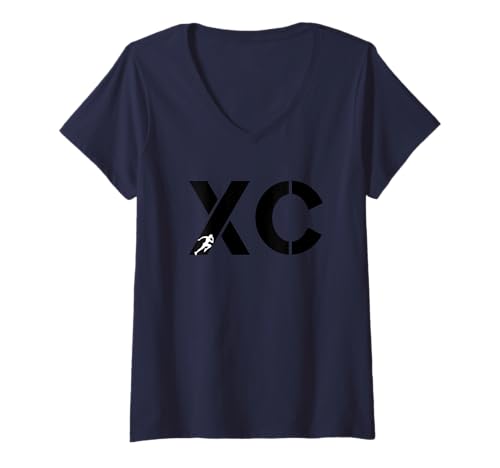Damen Langstreckenlauf XC-Läufer T-Shirt mit V-Ausschnitt Damen Langstreckenlauf XC-Läufer T-Shirt mit V-Ausschnitt von XC Running Cross Country Runner
