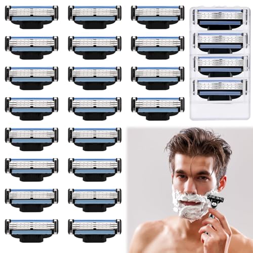 24er-Pack Mach 3 Rasierklingen, Nachfüllklingen für Mach 3, Rasierklingen-Sicherheitsrasierer, Ersatzklingen für Nassrasierer für Herren zum Reinigen von Bärten 24er-Pack Mach 3 Rasierklingen, Nachfüllklingen für Mach 3, Rasierklingen-Sicherheitsrasierer, Ersatzklingen für Nassrasierer für Herren zum Reinigen von Bärten von XCADDB