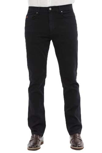 XCEDY - Herren Jeans Regular Fit, Denim Stretch Jeanshose, High Waist Authentic Straight Cut Hosen Herren CD356 (31W/32L Schwarz) von XCEDY
