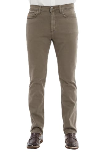 XCEDY - Herren Jeans Regular Fit, Denim Stretch Jeanshose, High Waist Authentic Straight Cut Hosen Herren CD356 (36W/32L Braun) von XCEDY