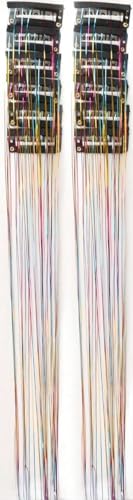 Farbig Haarverlängerungen Clip in on Perückenteile für Mädchen Hitzebeständige Strähnen synthetische Haarteile mehrfarbig Anklipsen Haarschmuck für Frauen Party-Highlights 12 Stück von XCHANJUN