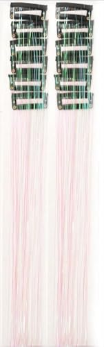 Farbig Haarverlängerungen Clip in on Perückenteile für Mädchen Hitzebeständige Strähnen synthetische Haarteile mehrfarbig Anklipsen Haarschmuck für Frauen Party-Highlights 12 Stück von XCHANJUN