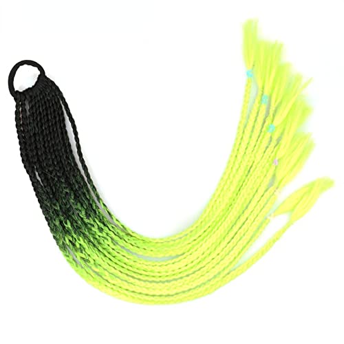 Gevled Haarlasty Bunte Haarsträhnen Haarverlängerung Haarteil Geflochtene Haare Steigende Haarteile Zopf Farbige Spirale Haarschmuck Haarstyling DIY Zubehör für Frauen von XCHANJUN
