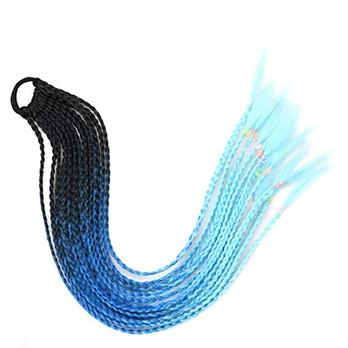 Gevled Haarlasty Bunte Haarsträhnen Haarverlängerung Haarteil Geflochtene Haare Steigende Haarteile Zopf Farbige Spirale Haarschmuck Haarstyling DIY Zubehör für Frauen von XCHANJUN