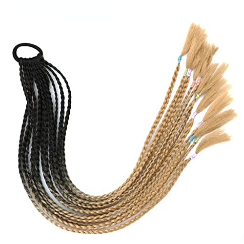 Gevlochten haarelastiek bunte Haarsträhnen Haarverlängerungshaarteil Geflochtenes Haargummiband Haarteile Braid Farbiger Spirale Haarschmuck Haar Styling DIY Zubehör für Frauen von XCHANJUN