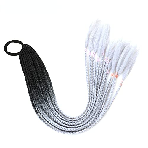 Gevlochten haarelastiek bunte Haarsträhnen Haarverlängerungshaarteil Geflochtenes Haargummiband Haarteile Braid Farbiger Spirale Haarschmuck Haar Styling DIY Zubehör für Frauen von XCHANJUN