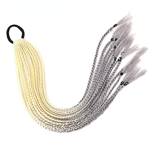 Gevlochten haarelastiek bunte Haarsträhnen Haarverlängerungshaarteil Geflochtenes Haargummiband Haarteile Braid Farbiger Spirale Haarschmuck Haar Styling DIY Zubehör für Frauen von XCHANJUN
