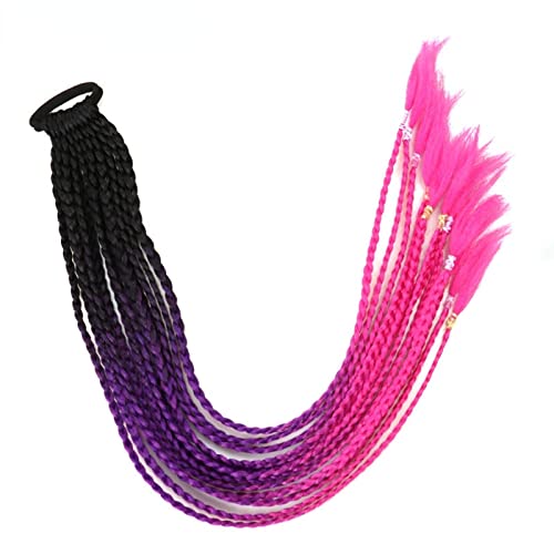 Gevlochten haarelastiek bunte Haarsträhnen Haarverlängerungshaarteil Geflochtenes Haargummiband Haarteile Braid Farbiger Spirale Haarschmuck Haar Styling DIY Zubehör für Frauen von XCHANJUN