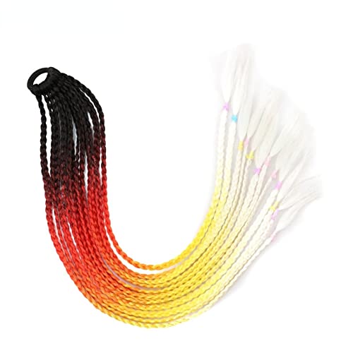 Gevlochten haarelastiek bunte Haarsträhnen Haarverlängerungshaarteil Geflochtenes Haargummiband Haarteile Braid Farbiger Spirale Haarschmuck Haar Styling DIY Zubehör für Frauen von XCHANJUN