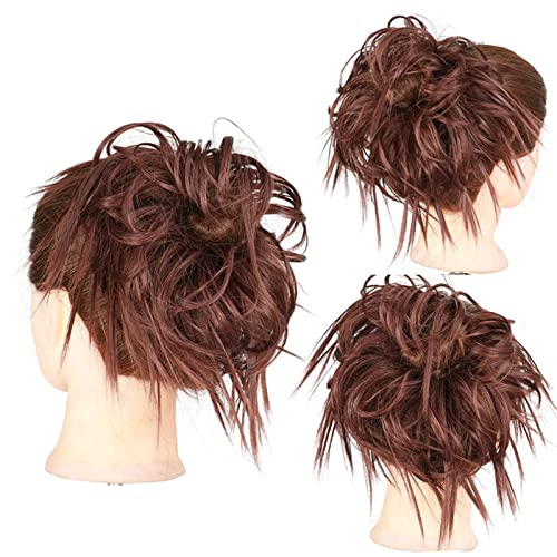Kunsthaar Pferdeschwanz unordentliches Haar Chignon-Haarverlängerung Brautfrisuren Damen-Pferdeschwanz Haarverlängerung Scrunchie elastisches Band Haar(Q17 19H613) von XCHANJUN