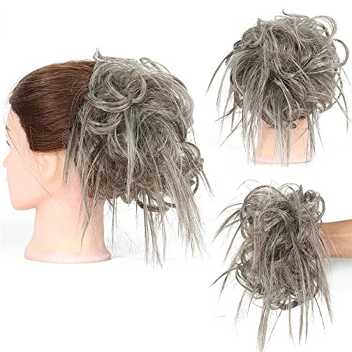 Kunsthaar Pferdeschwanz unordentliches Haar Chignon-Haarverlängerung Brautfrisuren Damen-Pferdeschwanz Haarverlängerung Scrunchie elastisches Band Haar(Q17 19H613) von XCHANJUN
