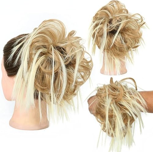 Kunsthaar Pferdeschwanz unordentliches Haar Chignon-Haarverlängerung Brautfrisuren Damen-Pferdeschwanz Haarverlängerung Scrunchie elastisches Band Haar von XCHANJUN