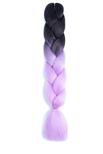 Ombre Kanekalon Braiding Hair Ombre Jumbo Extensions 24 Zoll Jumbo Braid Synthetic Flechten Afro Flechten Haarverlängerungen Twist Jumbo Box Zöpfe Kunsthaar Frauen 3Pack von XCHANJUN