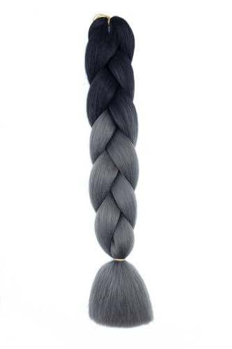 Ombre Kanekalon Braiding Hair Ombre Jumbo Extensions 24 Zoll Jumbo Braid Synthetic Flechten Afro Flechten Haarverlängerungen Twist Jumbo Box Zöpfe Kunsthaar Frauen 3Pack von XCHANJUN